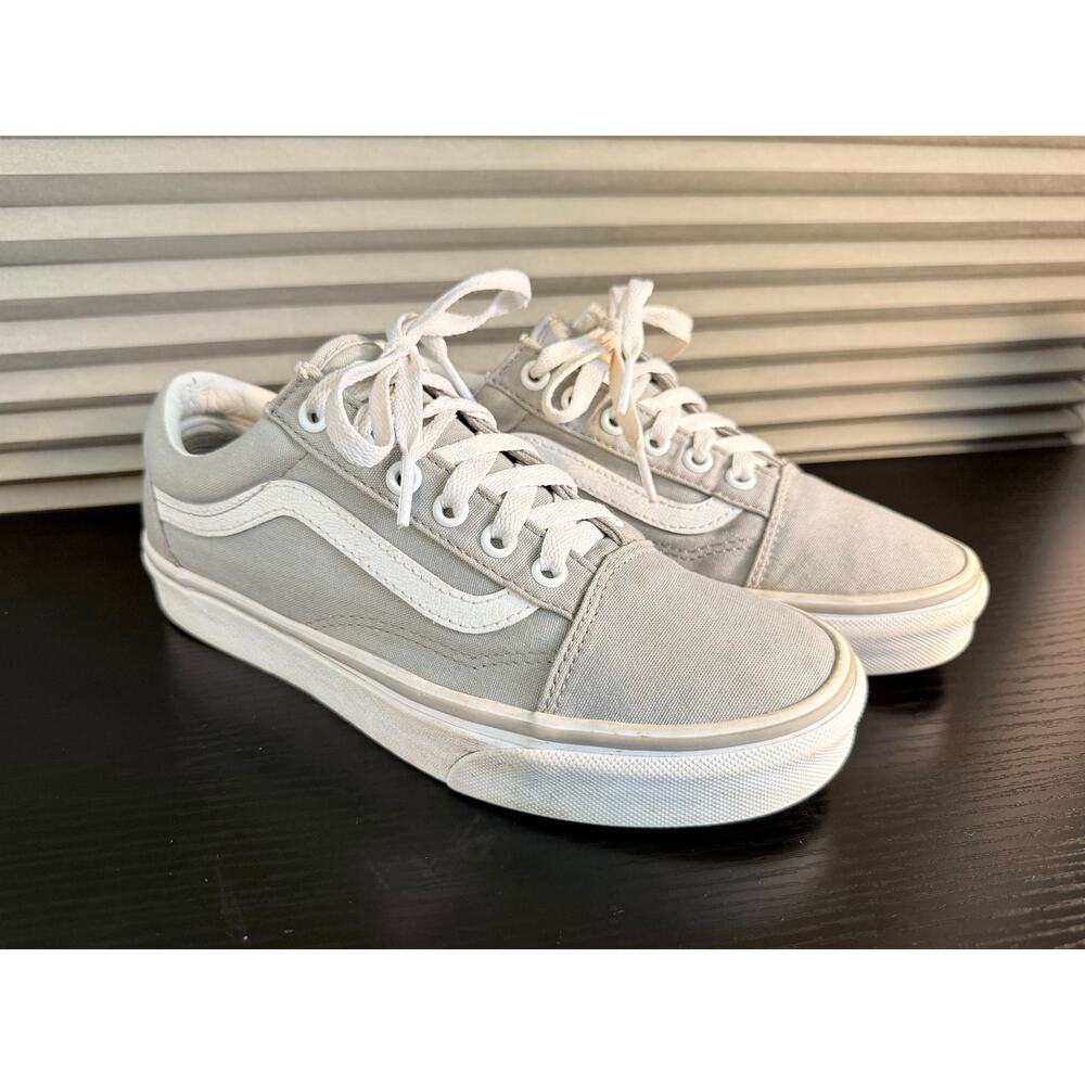 Vans Old Skool Gray Canvas Skate Shoes Women’s 7.5 Men’s 6 Streetwear Sneakers